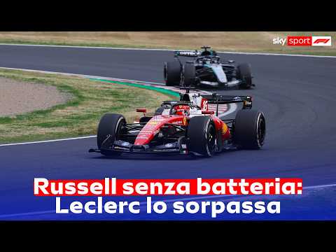 Video F1, GP del Giappone, il sorpasso di Leclerc su Russell, il pilota Mercedes senza batteria