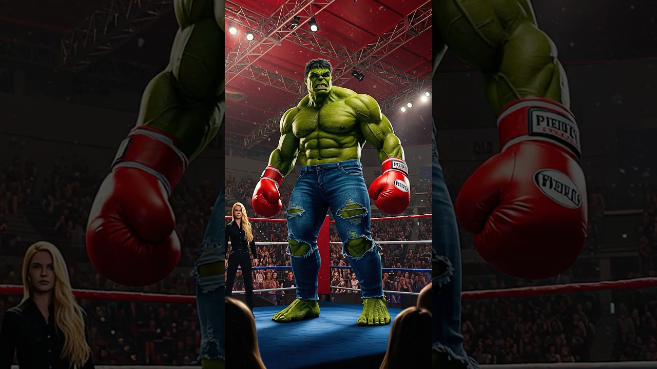 Pelea de boxeo de Hulk contra Venom. Hulk Azul contra Venom. 