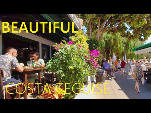 Costa Teguise LANZAROTE Spain 2023 🇪🇸 🔴 NEW Beautiful Walking Tour in Canary Islands [4K UHD]