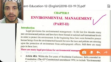 Environmental management Part -2 |Chapter No.5|Environmental Studies|Class 12th| #pseb