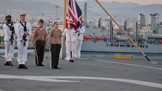 Awaiting the sunset aboard HMS Queen Elizabeth, Limassol Port, 1 July 2021