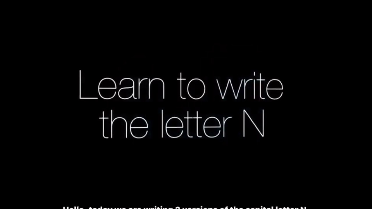 Cursive Writing Styles - How to Write Letter 'N' in Fancy Letter