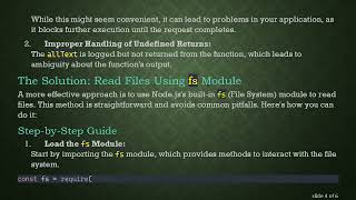 How to Fix the undefined Issue When Reading Text Files in Node.js
