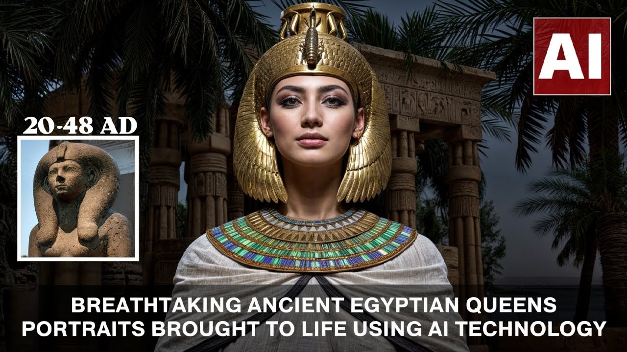 Breathtaking Ancient Egyptian Queens Portraits Brought To Life Using Ai Technology Youtube