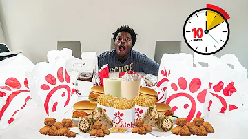 Eating the ENTIRE Chick-Fil-A Menu In 10 minutes!!!! For $10,000!!! - Challenge