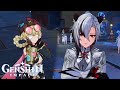 Jahoda freaking out seeing Arlecchino wearing cat ears 😭 (Genshin Impact Luna III Archon Quest)