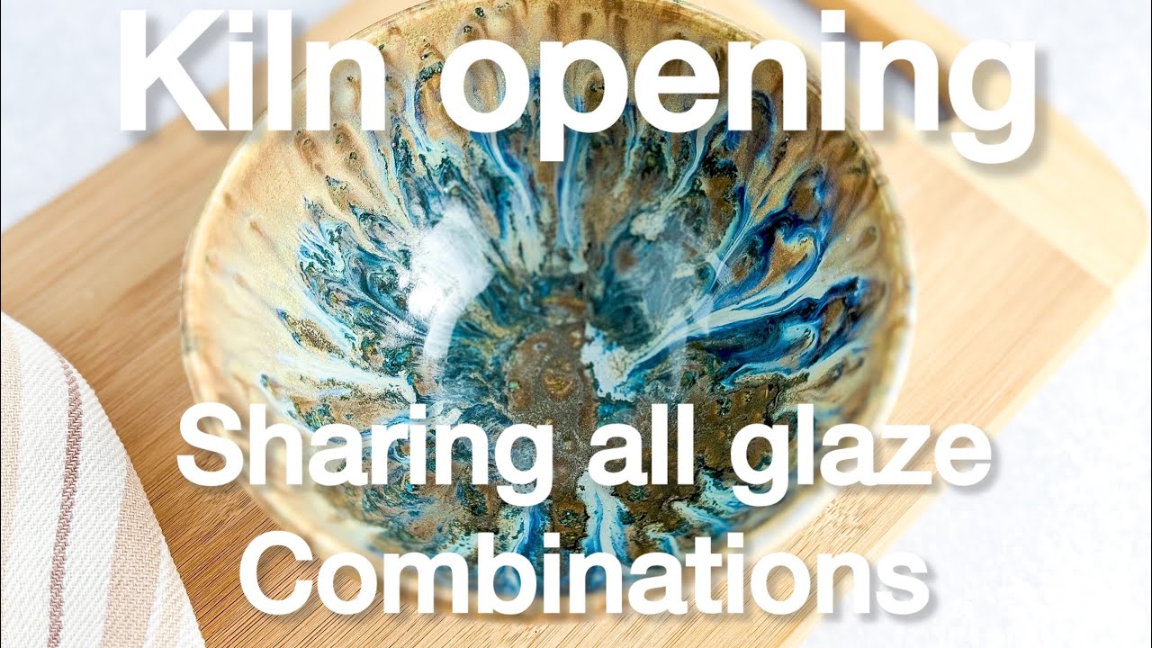 Kiln opening, sharing all my glaze combinations using mayco, amaco and spectrum glazes!