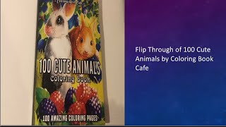 Flip Through of 100 Cute Animals by Coloring Book Cafe