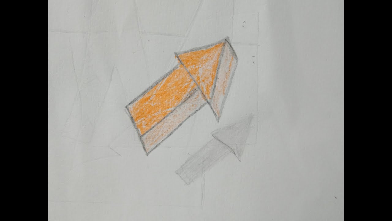 Floating 3D arrow with shade - YouTube