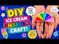 Easy DIY Umbrella Craft for Kids ☂️ Popsicle Wooden Umbrella Tutorial #diy #craft #craftyfun #kids