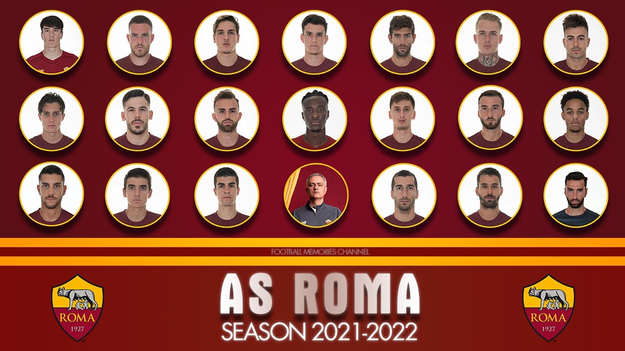 AS Roma Season 2021/2022 Official Squad, Kit And Line Up Football