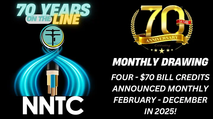 70th Anniversary - July's 4 - $70 Bill Credit Giveaways!