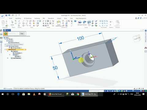 Solid Edge Tutorial Series- How to make Counterbore