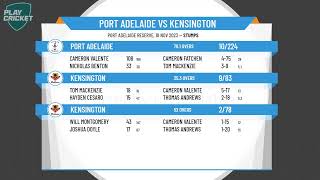 SACA Premier Cricket - West End Mens 1st Grade Div One - Rd3 - Port Adelaide v Kensington - Day 2