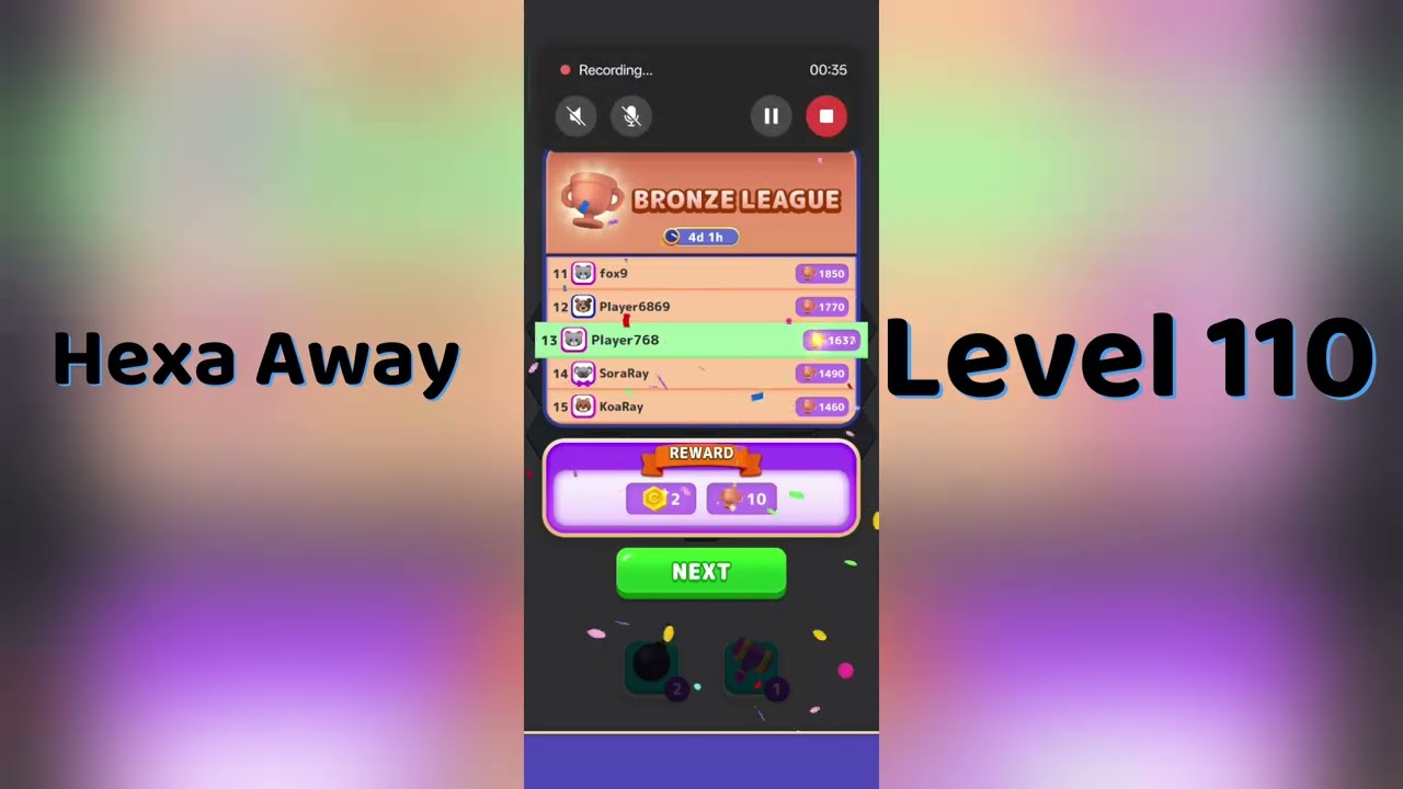 🧠 Hexa Away Level 110 Walkthrough