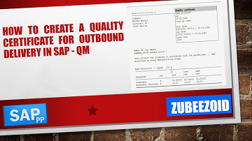 Quality Certificate in SAP QM