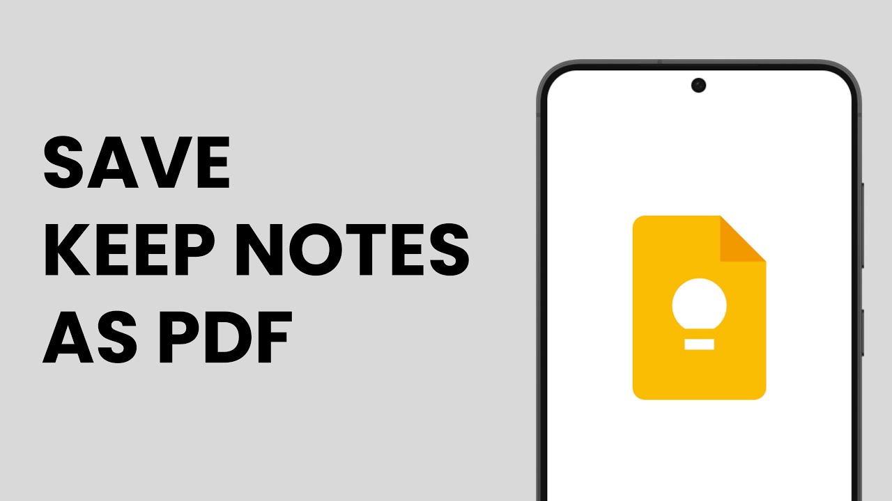 how to make pdf from keep notes - YouTube
