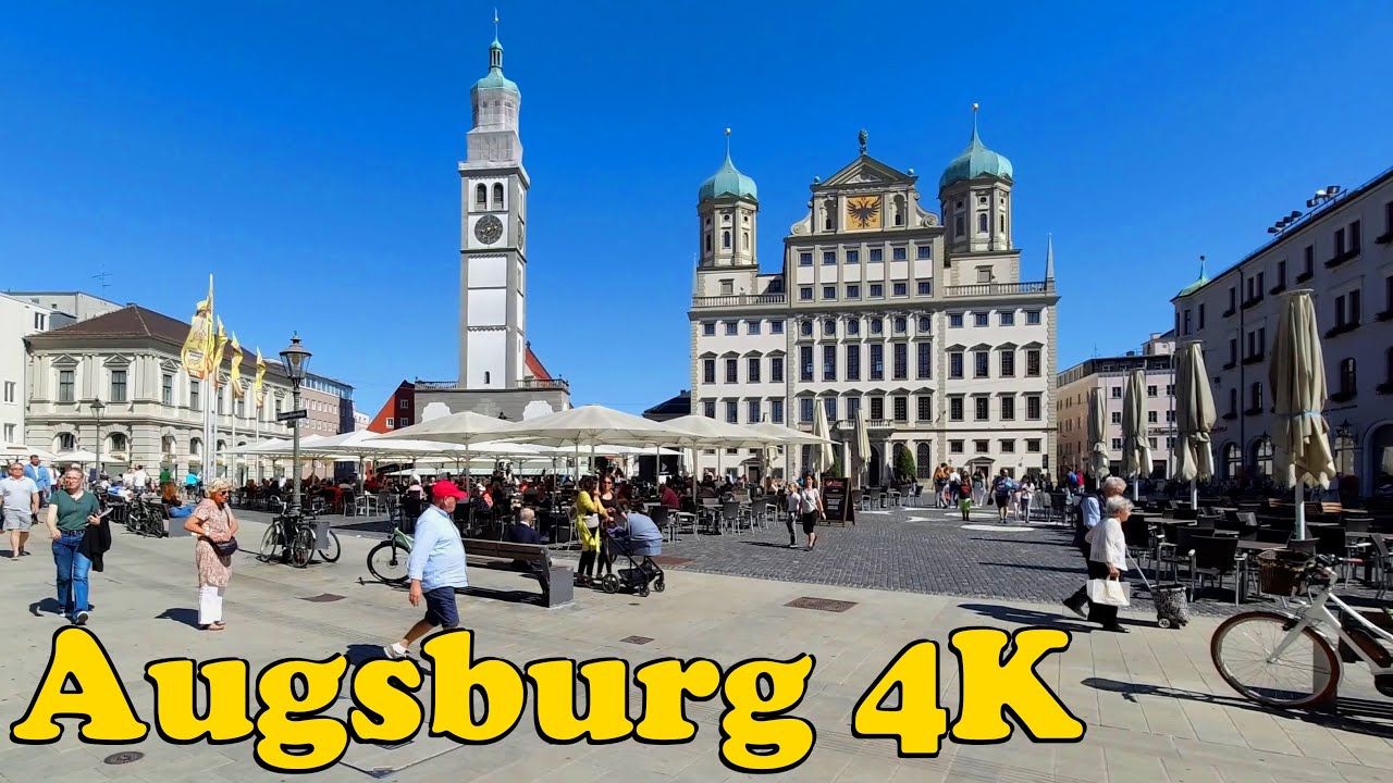 Augsburg, Germany Walking tour [4K].