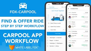 On-Demand #ride  Sharing App Workflow | Carpool App Flow | Find & Offer Ride in Single App - WLF screenshot 1