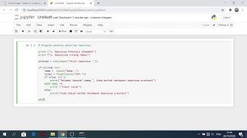 Struktur Kontrol pada Python; Program penentu penerima beasiswa