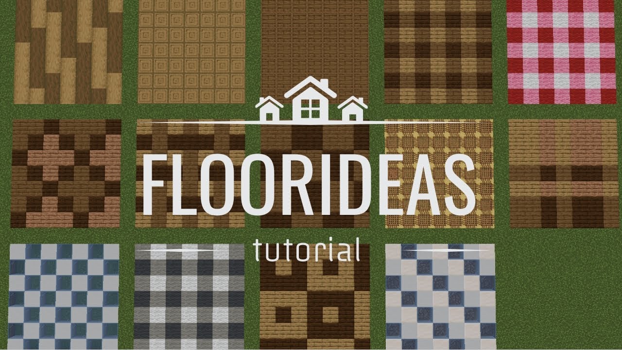 マインクラフト内装 オシャレで可愛い床の作り方 デザイン Youtube
