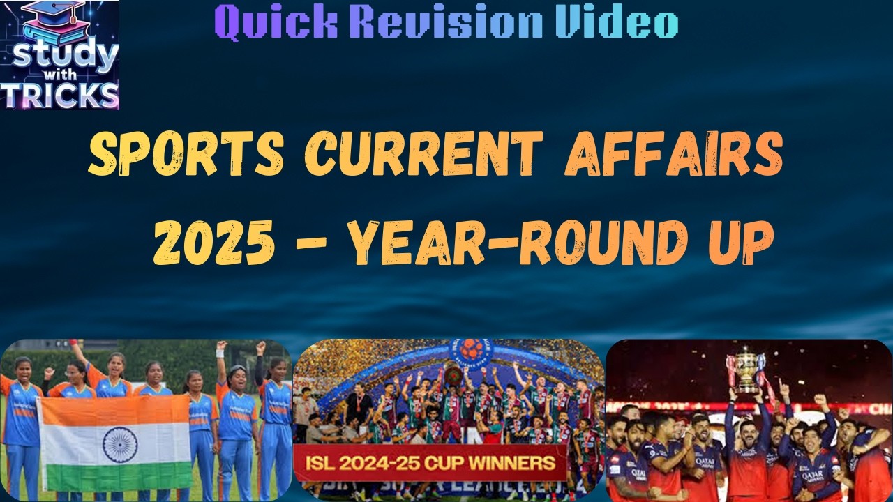 Sports Important Current Affairs 2025 - 2025 Year-Round Up - YouTube