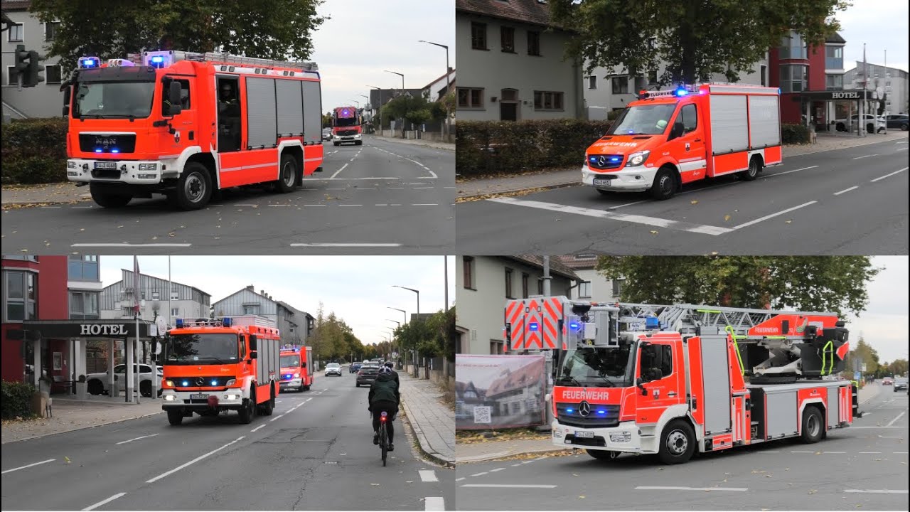 Einsatzfahrten Freiwillige Feuerwehr Zirndorf | HLF + DLK | HLF + RW +Klaf