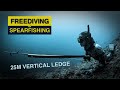 Freedive and spearfish on a 25m 80ft ledge with kimi werner