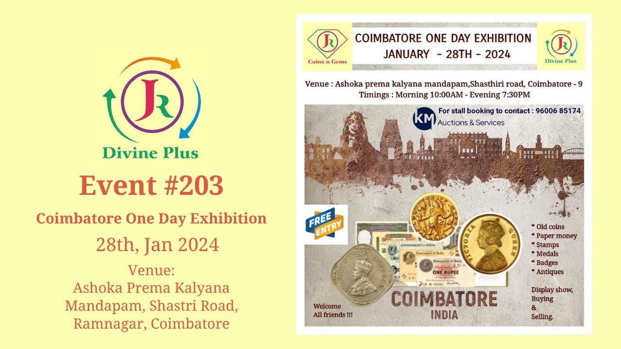Coimbatore [EHHE] Coin Expo - One Day - Jan'2024 - YouTube