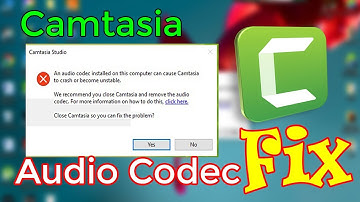 An audio codec installed on this computer can cause camtasia to crash  become unstable in camtasia