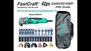FastCraft 42pc Oscillating Tool Kit w/ PRO Model JD2545U-K screenshot 5