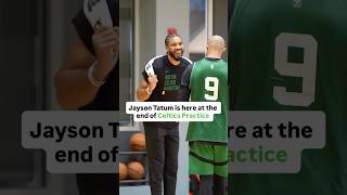 Jayson Tatum Joking Around With Derrick White At Celtics Practice