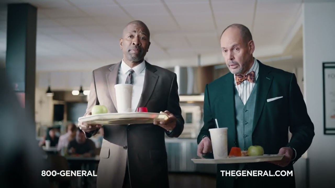 The General Auto The General Insurance Commercial Lunchroom Shaq & Milton