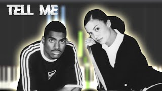 Groove Theory - Tell Me Instrumental Piano Tutorial Partitura Karaoke Midi