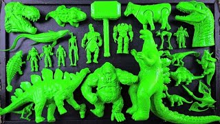 Dinosaurs Jurassic World Dominion:T-Rex, Brachiosaurus, King kong, Catnap, Godzilla, Skibidi
