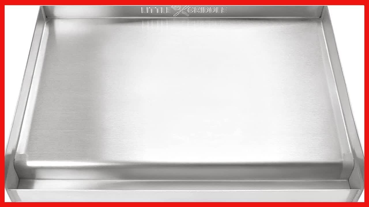 Sizzle-Q SQ180 100% Stainless Steel Universal Griddle with Even Heating Cross Bracing for Charcoal