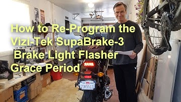 How to re-program the Vizi-Tec SupaBrake-3 brake light flasher grace period from 12 to 6 seconds.