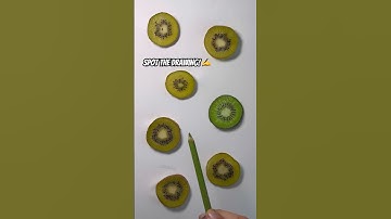 Spot the Fruit Draw! ✍️✨🥝 #funnyart #drawing #kiwi