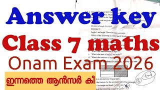 STD 7 MATHS ONAM EXAM MODELQUESTION PAPER |CLASS 7 ONAM EXAMMODEL QUESTION PAPER MATHS