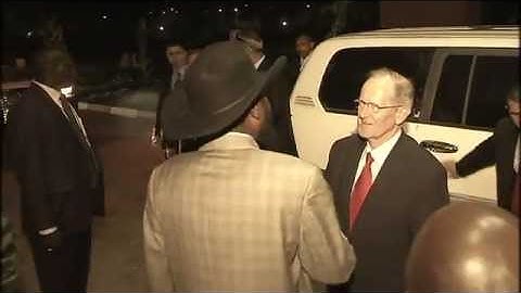 BAN KI MOON MEETS PRESIDENT SALVA KIIR