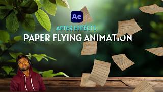 Paper Flying Animation in After Effects | Flying Paper's Animation | #paperanimation
