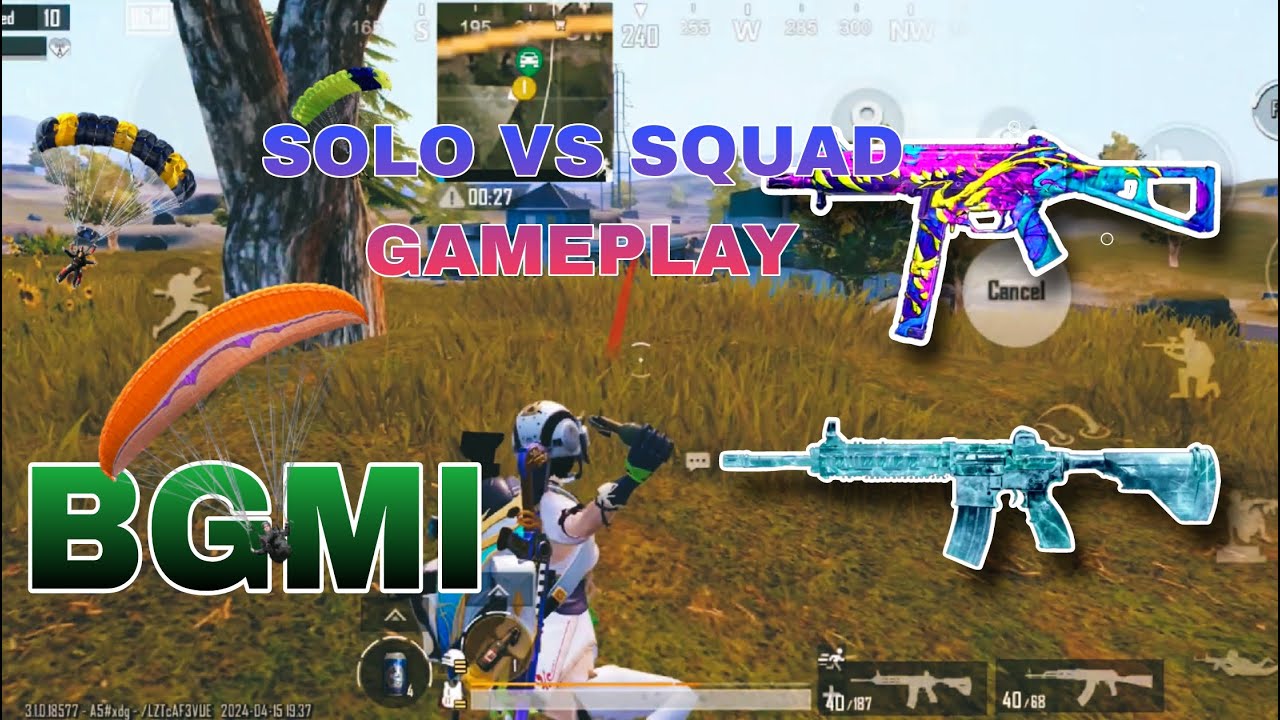 SOLO VS SQUAD 🔥 BGMI GAMEPLAY | BGMI🎧 3.1 UPDATE GAMEPLAY - YouTube