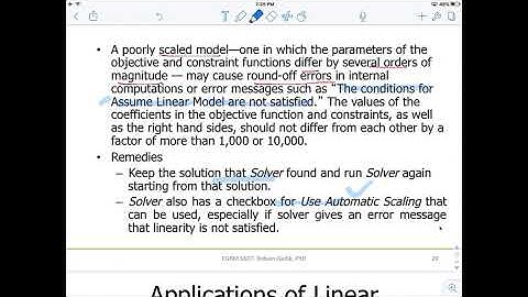 Excel Solver Parameters and Options