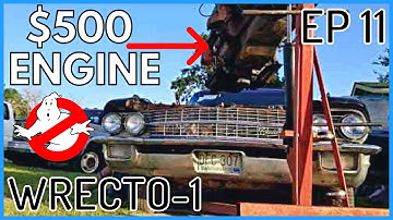 Ghostbusters ECTO 1 $500 ENGINE INSTALL!!!        (ECTO-1 BUILD: EP 11)