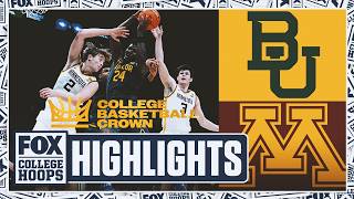 Baylor Bears vs. Minnesota Golden Gophers The Crown Highlights 🏀 FOX College Hoops Details