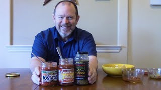 SALSA REVIEW | Tostitos Chunky | Mrs. Renfro's Craft Beer | Trader Joe's Roasted Tomatillo Mango