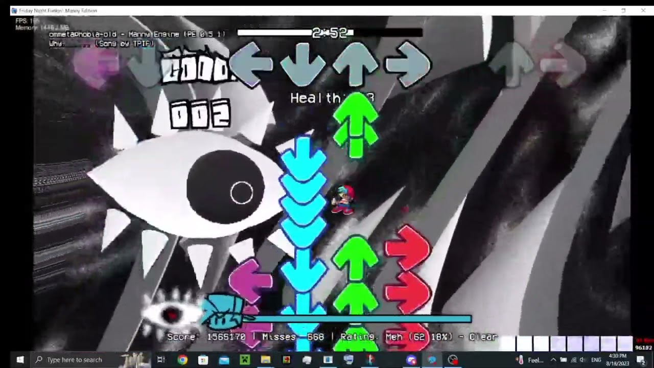 Fnf ommentaphobia old non cheated clear