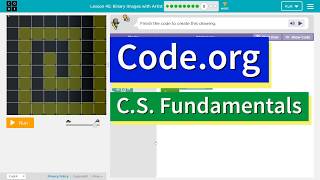Binary Images with Artist CS Express Lesson 45.9 Code.org Tutorial with Answers