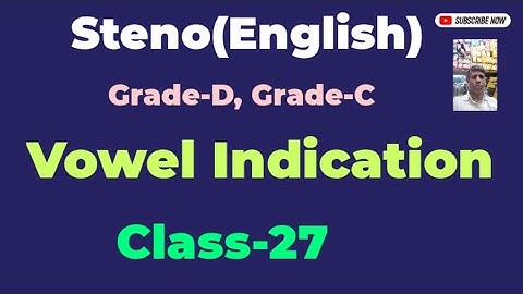Vowel Indication # Pitman Shorthand full course.