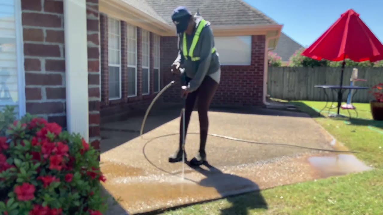 35 an HOUR PATIO CLEANING The Power Washing Chick YouTube